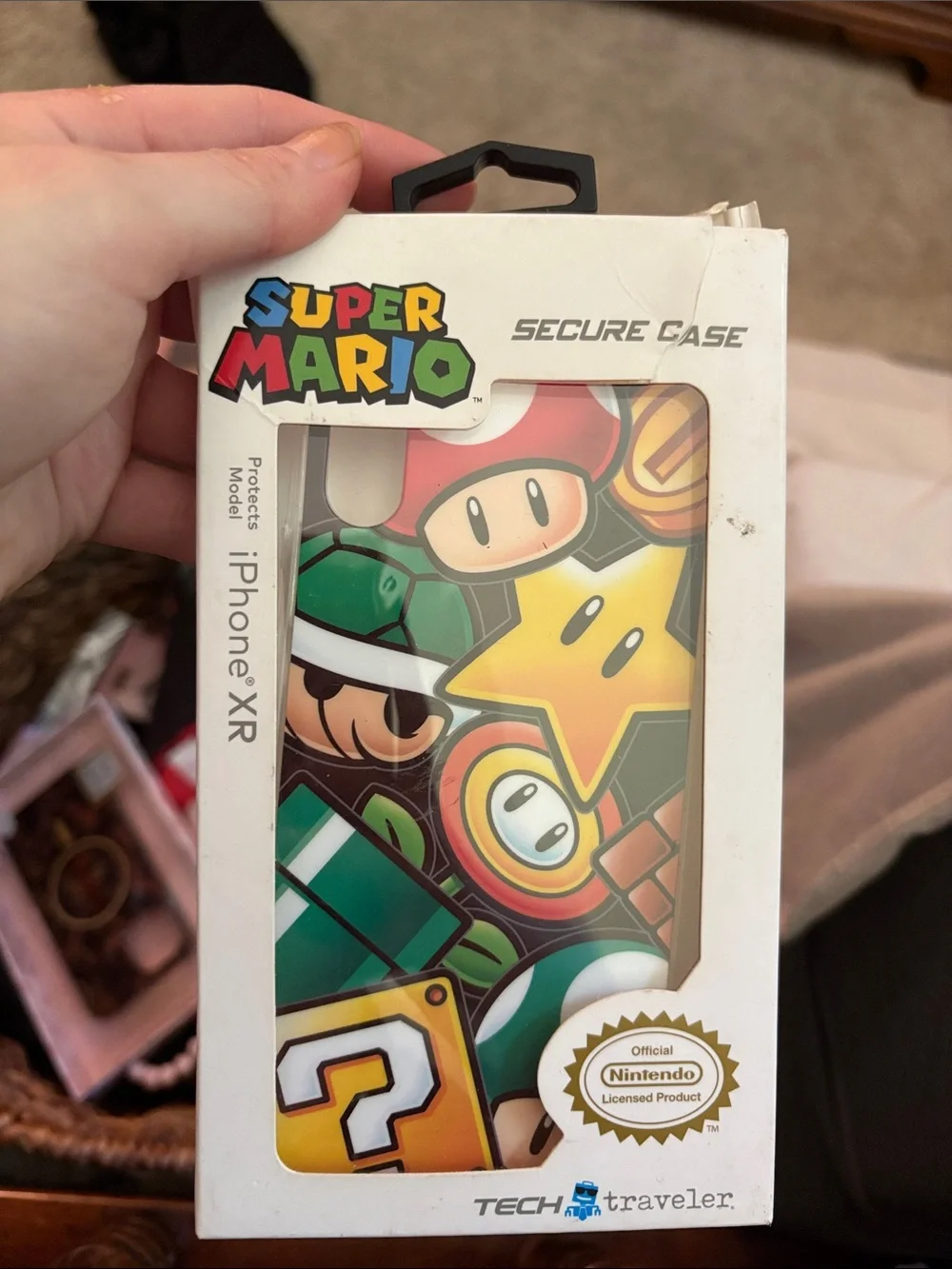 Super Mario Secure Case for iPhone XR – Multicolor Cartoon Design